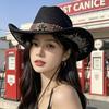 Summer fashion retro European and American style new western cowboy hat women's bull head cowboy hat Internet celebrity explosion jazz hat