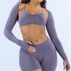 Seamless Yoga Long Sleeve Scarf Set For Women With Breathable Knit Fabric For Fitness And Running