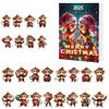 Monkey Advent Calendar 2025 2D Acrylic Monkey Hanging Ornament for Christmas Tree 24 Days Christmas Countdown Calendar for Kids Adult