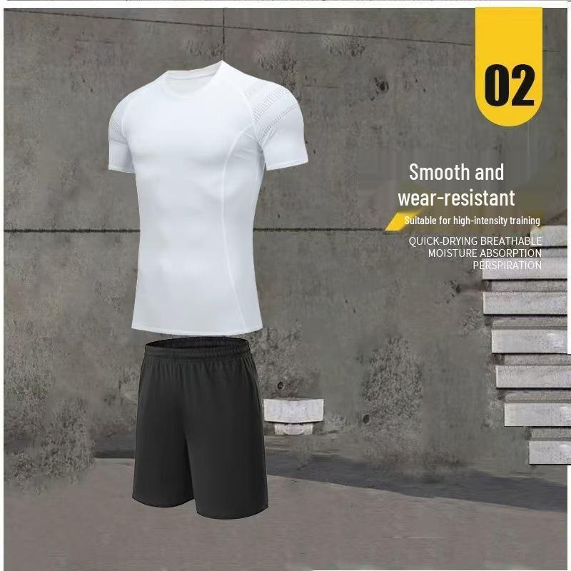Men's High-Elasticity Quick-Dry Sports T-Shirt for Basketball & Running