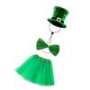 For St Patrick\\\\\\\\\\\\\\\'s Day Vibrant Green Lawn Goose Outfit Top Hat Bandana Set Tuxedo Bandana Seasonal Lawn Decoration
