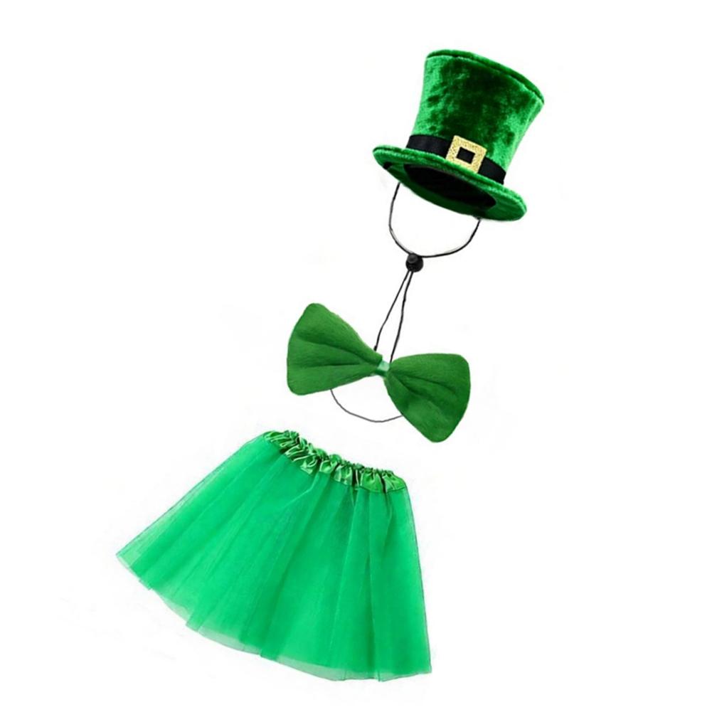 

For St Patrick\\\\\\\ s Day Lawn Goose Outfit Top Hat Bandana Set Tuxedo Bandana Retains Shape Seasonal Lawn Decoration China Mainland
