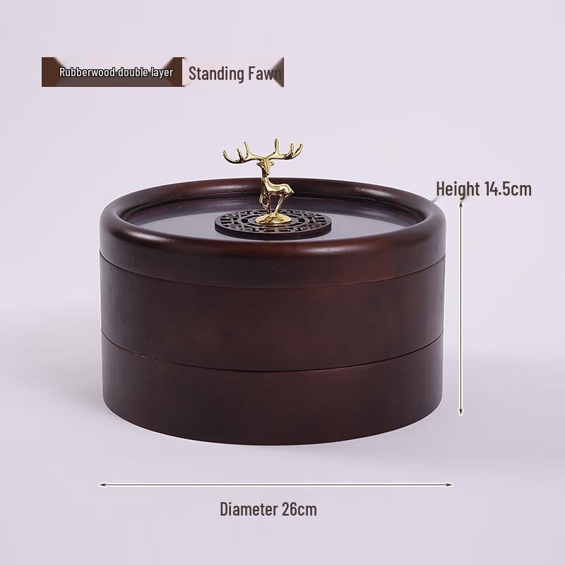 

New Chinese Lucky Deer Double-Layer Fruit Plate