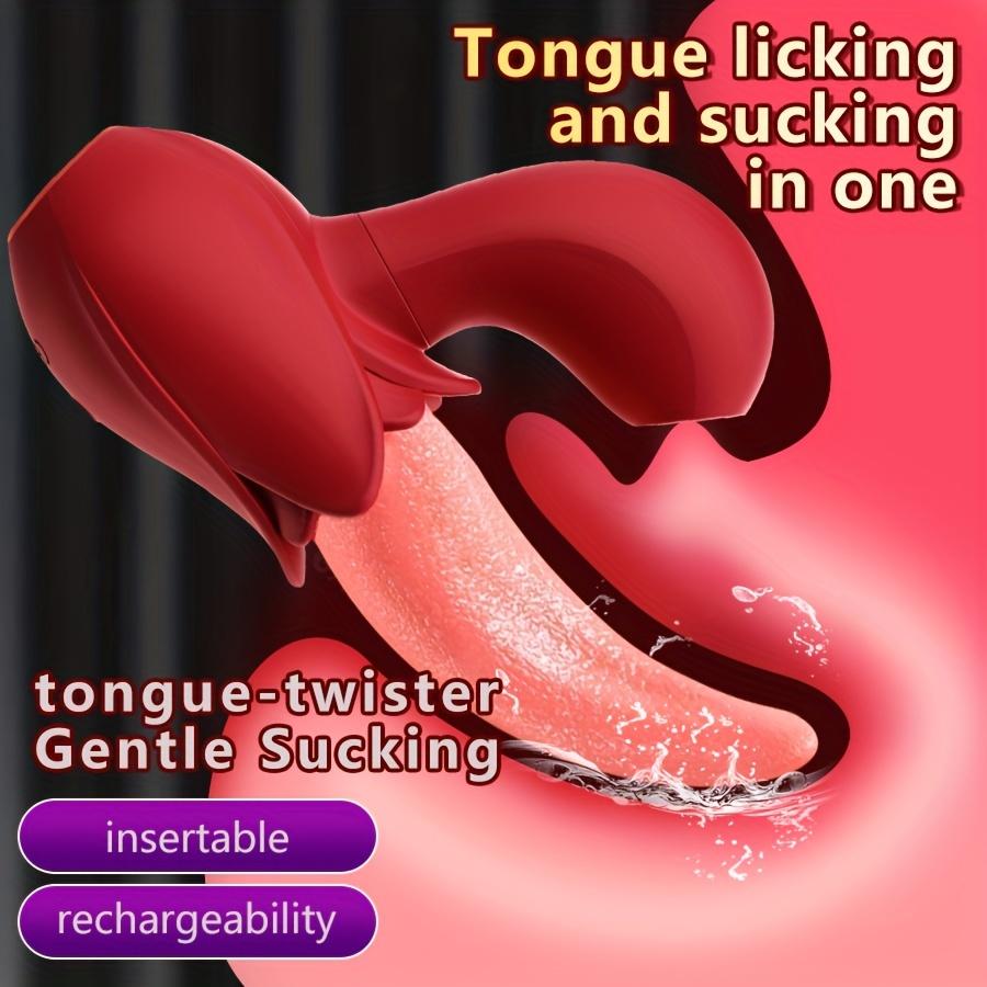 2 In 1 Lick Suck Vibrators For Women Licking Tongue Clitoris Stimulator G Spot Massager Vagina Sucking Female Orgasm Sex Toys