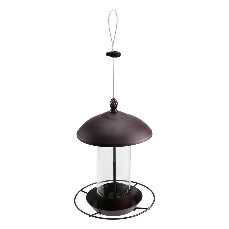 Fresh Squirrel Proof Metal Bird Feeder For Outdoors, Hanging Design With Clear For Viewing Tube