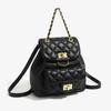 Sac à dos chaîne Xiaoxiangfeng Nouveau sac à dos de niche pour femme Sac à main Grille diamant Multifonctionnel et élégant Polyvalent Sac à dos de voyage à une épaule