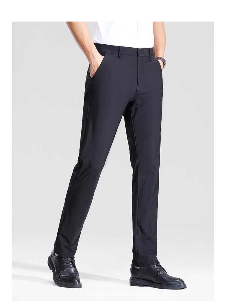 2026 Men's High-End Spring/Summer Water-Resistant Stretch Casual Trousers with Ice-Silk Cool Touch
