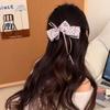 Sweet Polka Dot Bow Hair Clip Cloth Sweet Hair Accessories Elegant Ribbon Banana Clip  School
