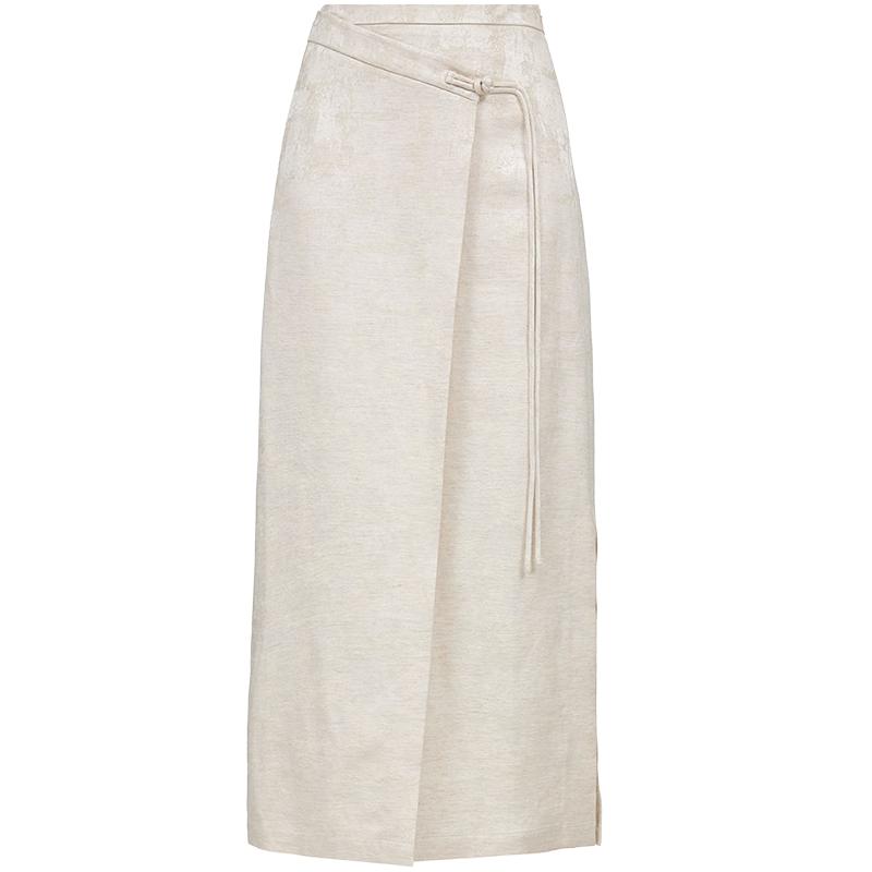Vero Moda Chinese Button Glossy Midi Skirt