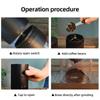 Portable Electric Burr Coffee Grinder Ceramic Blade Burr Grinder USB Rechargeable Coffee Bean