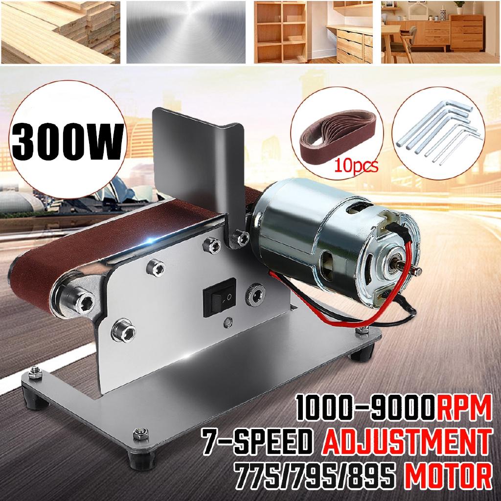 Belt Sander Machine Electric Belt DIY Mini Sander Polishing Grinding Woodworking Machine Cutter Edges Sharpener Belt Sander