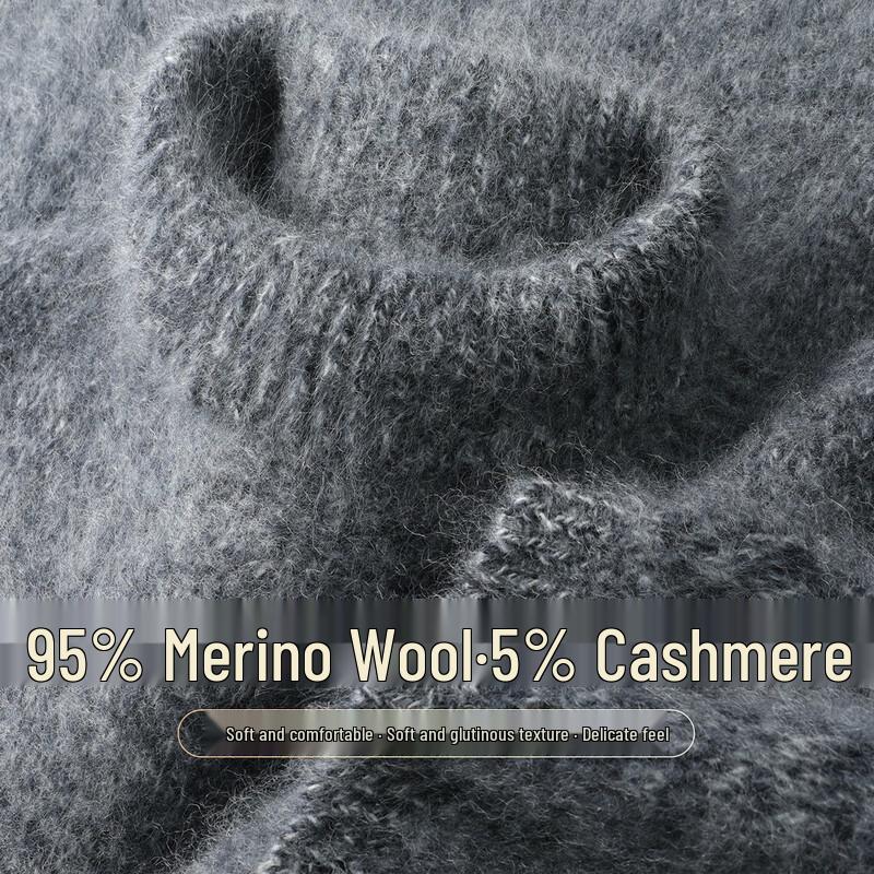 SNOWFLYING Women's Brushed High-Neck Cashmere Blend Sweater