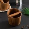 Acacia Wood Coffee Grounds Knock Box Easy Carry Wood Removable Knock Bar Coffee Grounds Box Coffee Bar Accessories Cafe Home Use