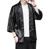 Men's Chinese Dragon Pattern Sun Protection Cardigan - Lightweight Summer Ethnic Style Cloak