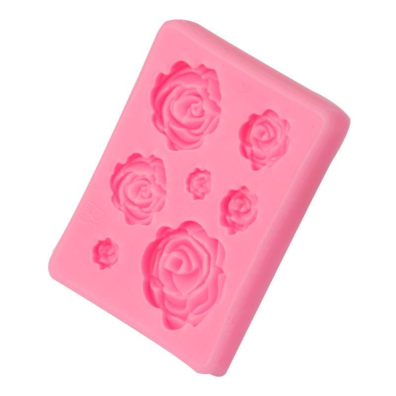 Rose Leaf Butterfly Rose 3d Silicone Cake Mold Flower Fondant Mold Cupcake Jelly Candy Chocolate Decoration Baking Tool Moulds