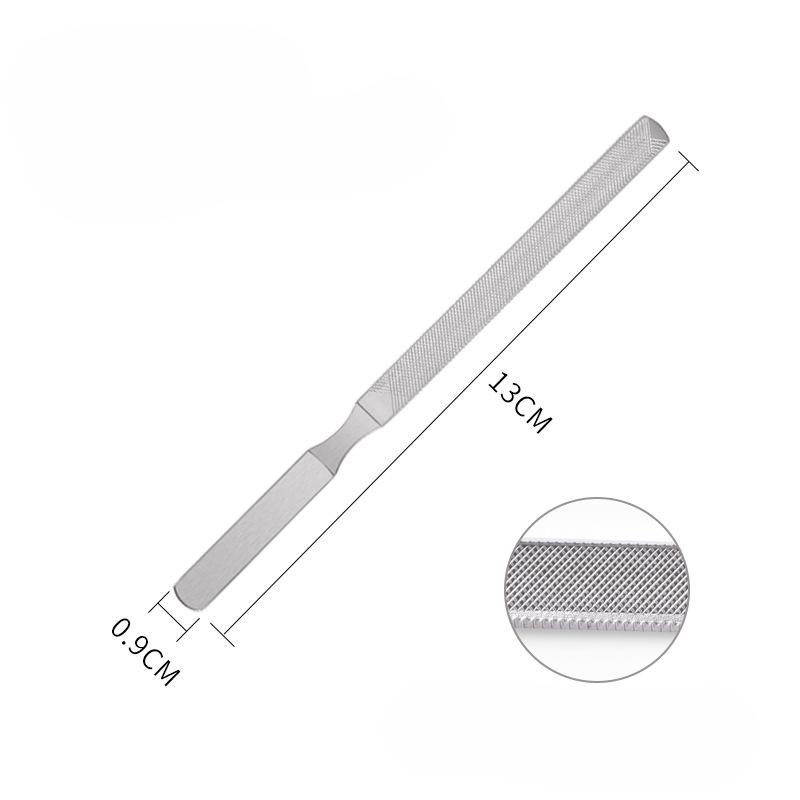 

1 шт., четырехсторонняя пилочка для ногтей из нержавеющей стали/серая пилочка для ногтей/пилочка для ногтей для удаления омертвевшей кожи, инструмент для ногтей, двухсторонние маникюрные инструменты 1pc серебряный
