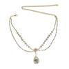 Crystal Forehead Accessory, Center Eyebrow Pendant, Head Accessory, European-style Bride Forehead Chain, Waterdrop Hairdo Head Chain, Wave Shape