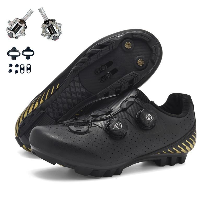Mens Cycling Shoes Non-Cleat Mountain Bike Road All Season Breathable Stiff Sole
