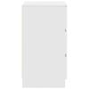 White Nightstand with 3 Drawers 39 x 35 x 65 cm