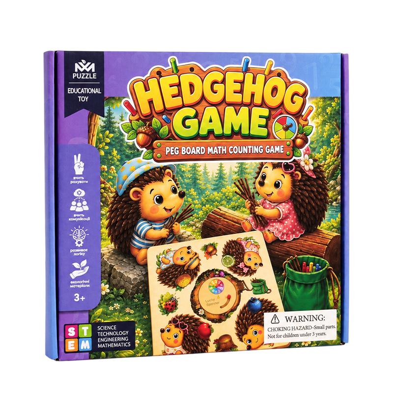 Hedgehog Montessori Sensory Spinner Game: Parent-Child Interactive Learning Toy