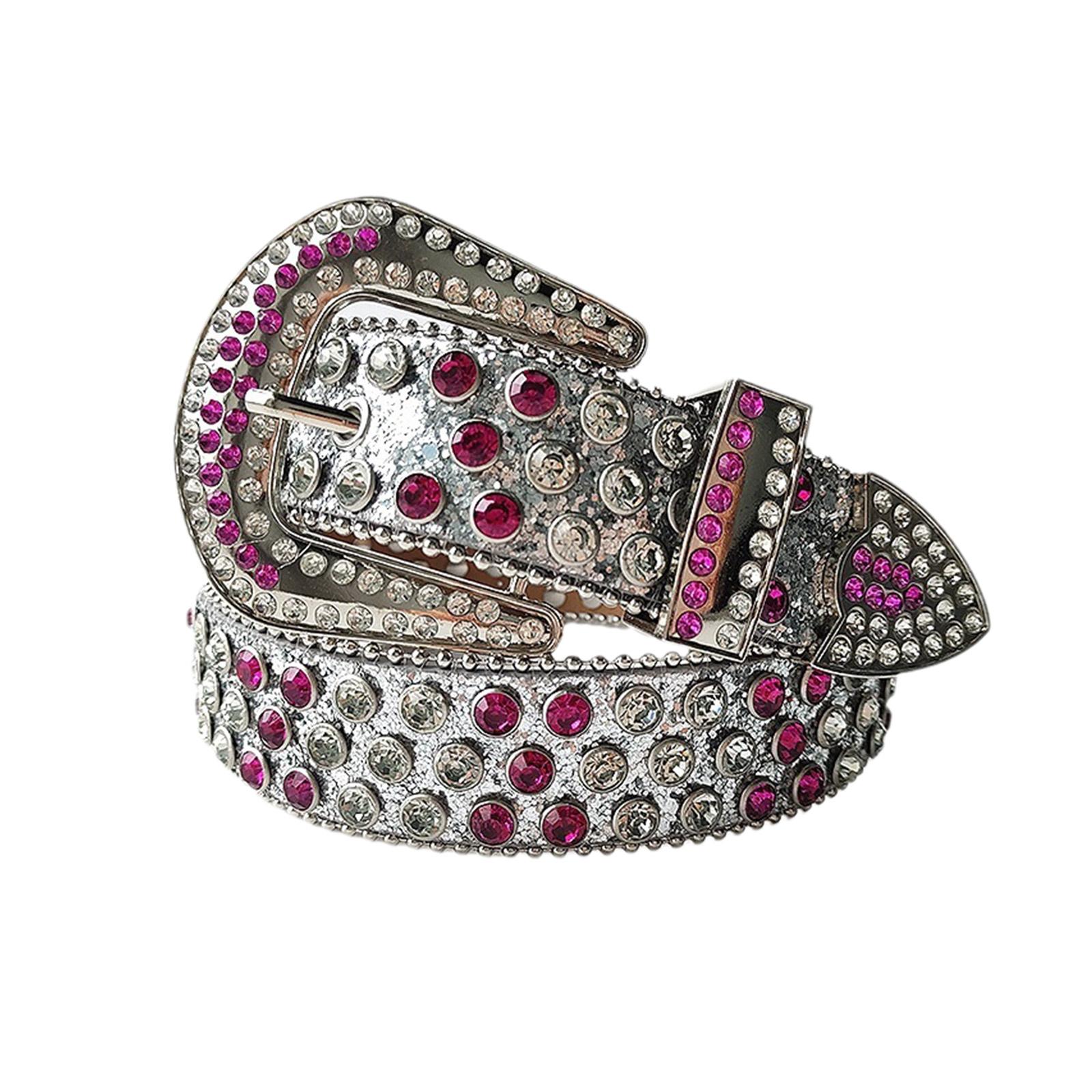 Cool Gothic Waist Chain Casual Belt Studded Waist Ceinture Glittered Belt Studded Blingbling Easy Belt
