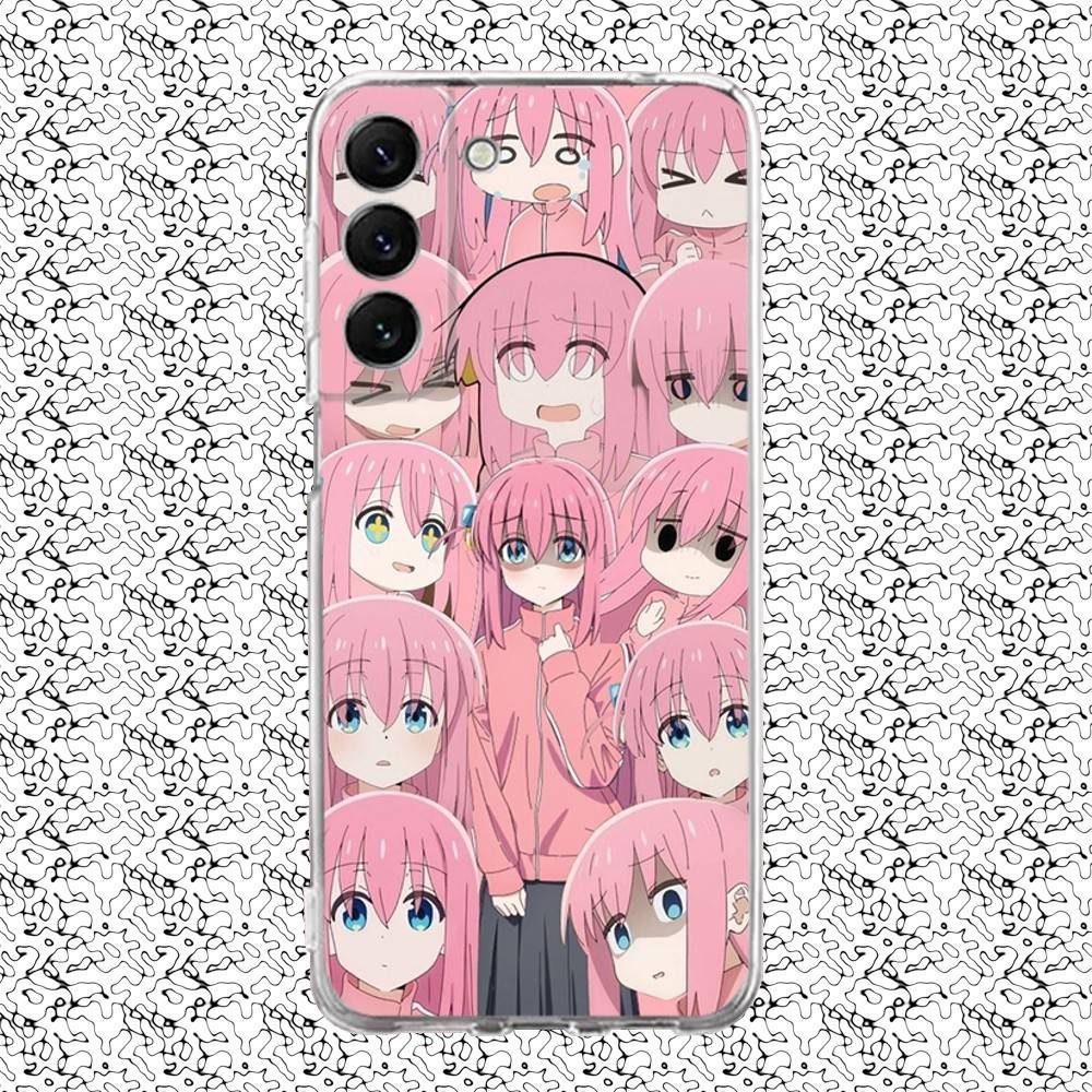 

Hitori B-Bocchi the Rock Phone Case For Samsung S24,30,21,22,23,20 FE,lite,PIus,Ultra,5G,Note,9,10 Transparent Cover SamsungS30Ultra5G