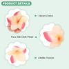 10-Pack Artificial Plumeria Flowers, Fake Silk Heads Flower Hawaiian Plumeria Petal for DIY Crafts/Dress/Wedding/Party Decoration [Champagne+Red,