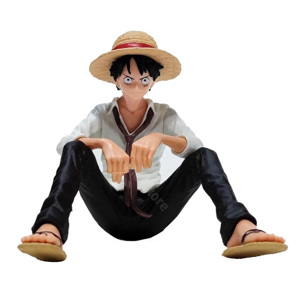 Anime 11Cm Figure Luffy Sitting Position Action Figure Pvc Model Statue Collection Figurine Doll Toy Birthday Gifts