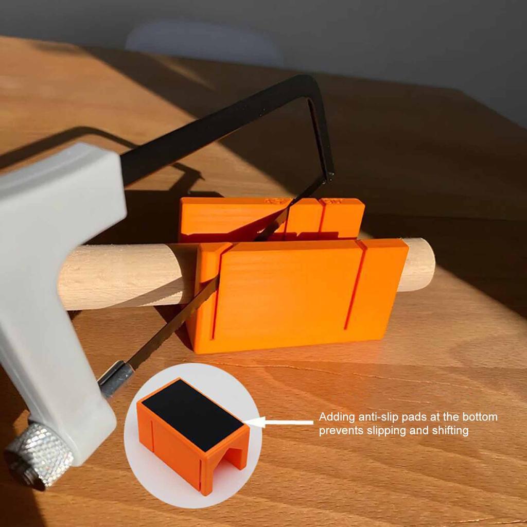 Compact Saw Guide with 45 and 90 Degree Cutting Slots Saw Storage Mitre Box Lightweight for Woodworking Precise Bevel