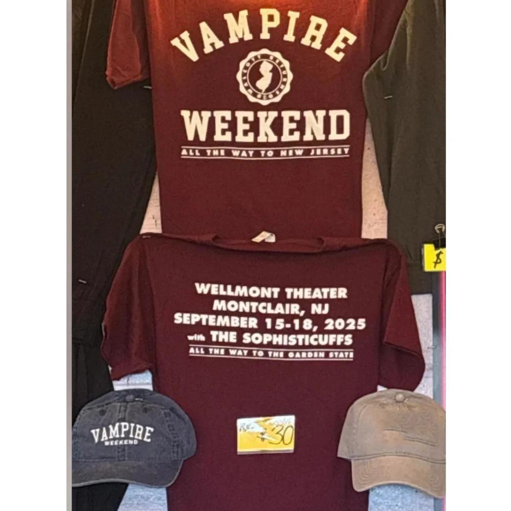 Vampire Weekend Тур 2025 в Нью-Джерси Повторный выпуск Футболка Полный размер S-5XL Унисекс Футболка XXXXL