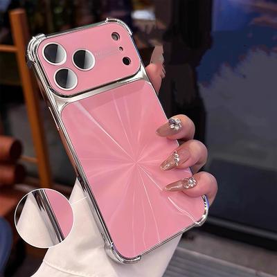 Plating Laser Aurora CD Pattern Matte Case for For Iphone 17 Air 16 1 14 13 Pro Max Plus Lens Film Protect Armor Hard Phone Cover
