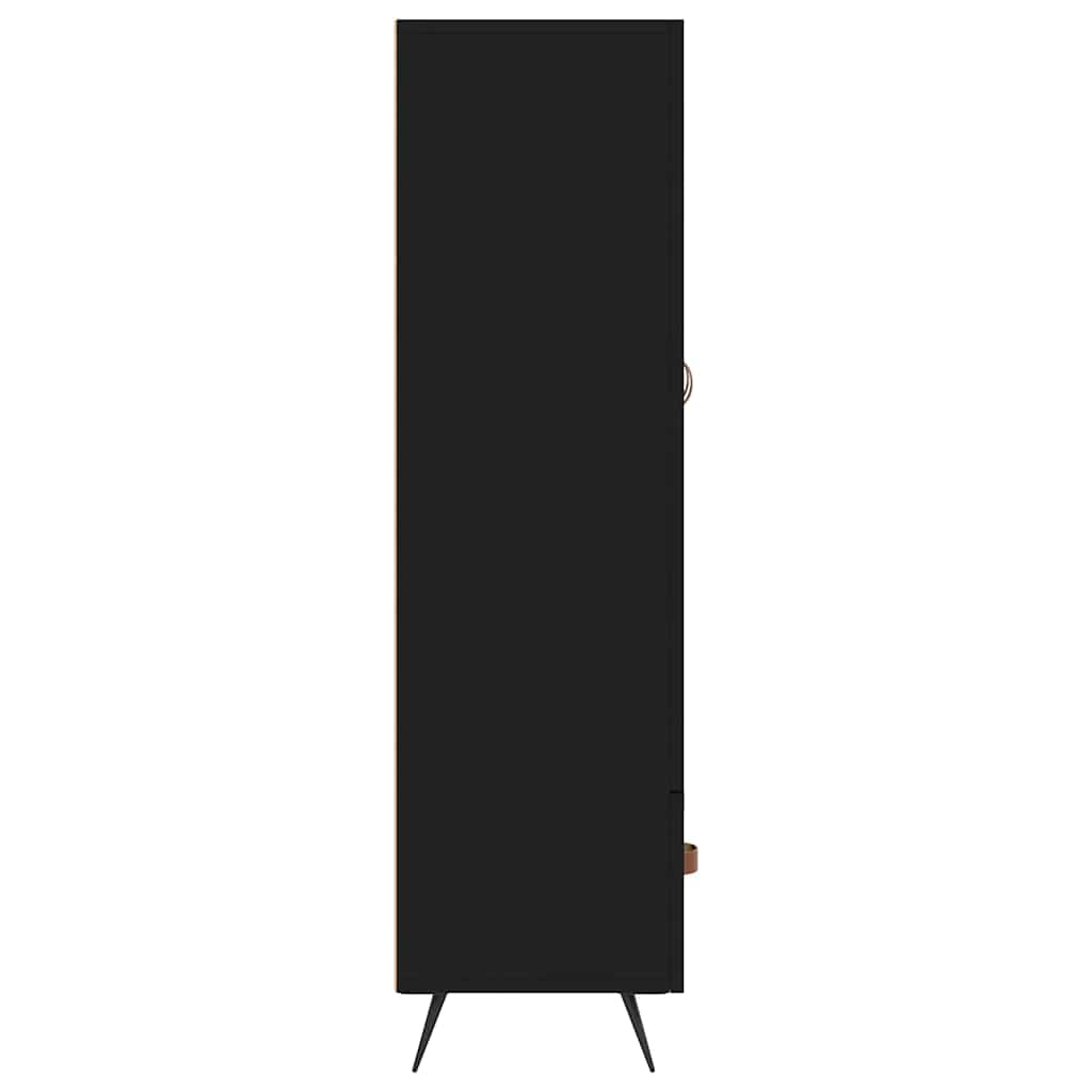 Vidaxl Wysoka Szafka, Czarna, 69,5X31X115 Cm
