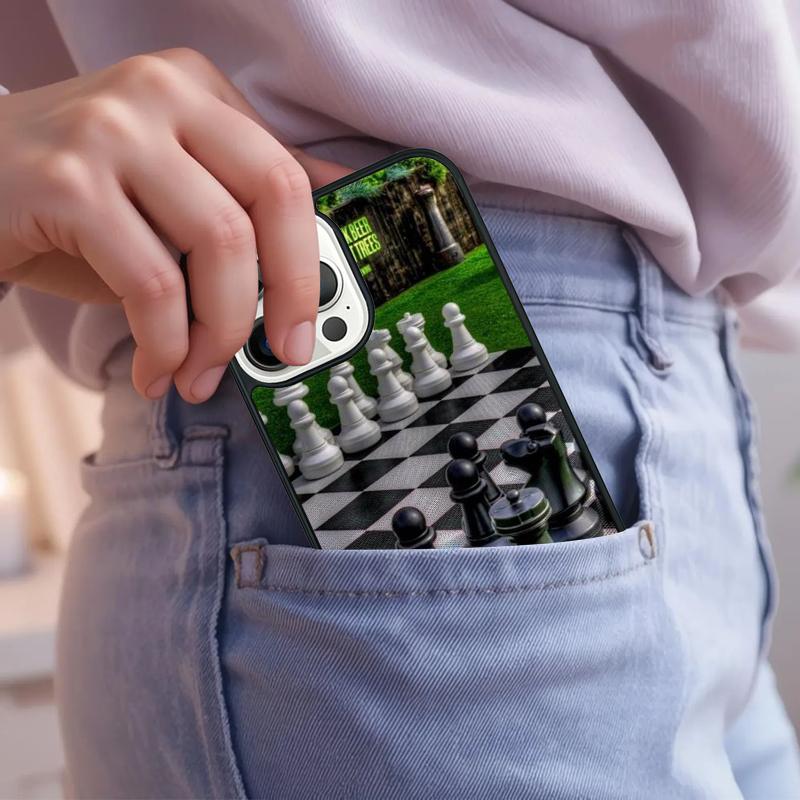 Chequered Chess Pattern Phone Case For iPhone 17 Air 15 16e 14 13 Pro Max Coque 12 11 Pro Max PLUS Cover