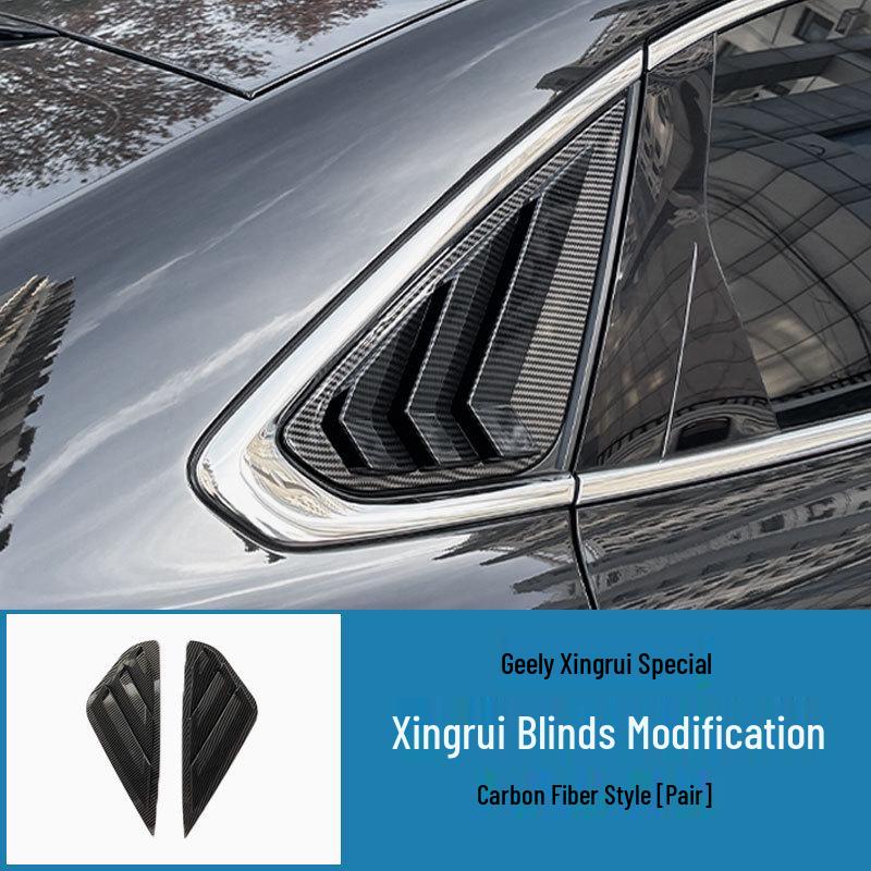 Haifischflossen-Dekorationsaufkleber für das hintere Dreiecksfenster des Geely Xingrui