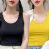 Simple and Chic Women's Plus Size Slim Fit Solid Color Tank Top for Spring and Summer - Wear As a Base or Outer Layer, Threaded Spaghetti Straps