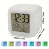 Digital Alarm Clock with Thermometer & LED Night Light – Multifunctional Portable Clock for Bedroom or Office