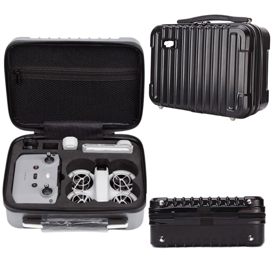 DJI Neo Compatible Waterproof Carrying Case, Hard Carrying Case with Large Capacity, Full Protection, Dustproof, Shockproof, and Portable (Black)