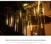 Colorful Solar LED Meteor Shower Patio Lights - Waterproof Outdoor Fairy String Lights