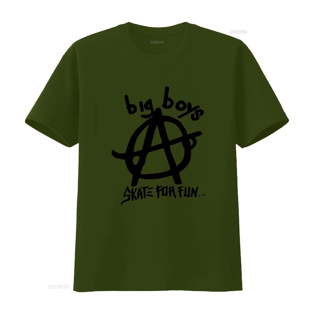 Big Boys Punk Band T Shirt Skate for Fun Design Trendy Streetwear Lovers Vintage Washed Top For Everyday Wear Graphic Fashion
