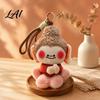 Plush Keychain for Bags Cute Buddha Keychain Dunhuang Style Pendant with Embroidered Colorful Woven Bracelet Details Soft Car Bag Charm Creative