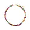 Tourmaline Necklace - Colorful Dopamine Natural Stone Bead Collar Chain - Elegant Neck Chain