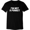 Ich bin kein Pianist - Herren Ultra Weiches V-Ausschnitt T-Shirt CP05 Schwarz