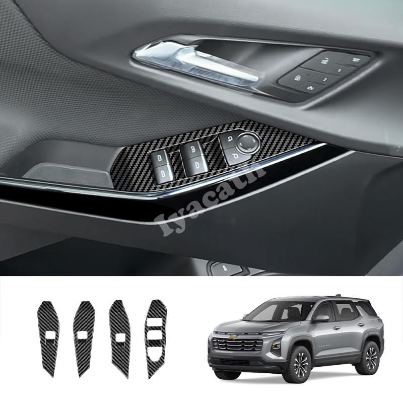 LHD For Chevrolet Equinox 2025 2026 center control gear front water cup holder cover door armrest window lift switch cover trim