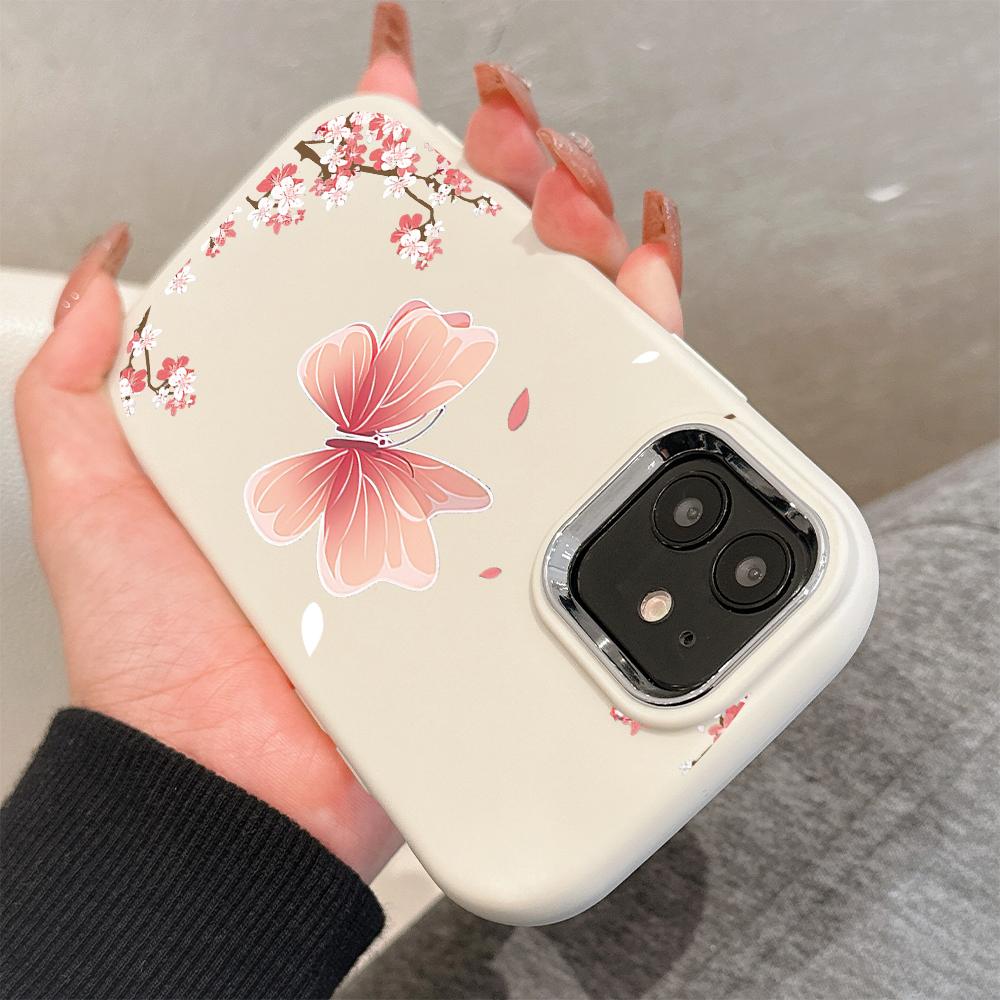 Solid Color Silver Edge Lens Fatty Casing Soft TPU Liquid Silicone Cover Shockproof Phone Case for Huawei Honor iPhone Infinix Tecno Vivo
