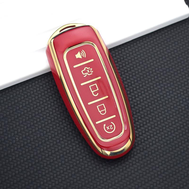 5 Button TPU Key Shell Cover For Ford Edge Explorer Escape Focus Taurus Flex for Lincoln MKS MKT MKX MKZ Navigator Car Key Case