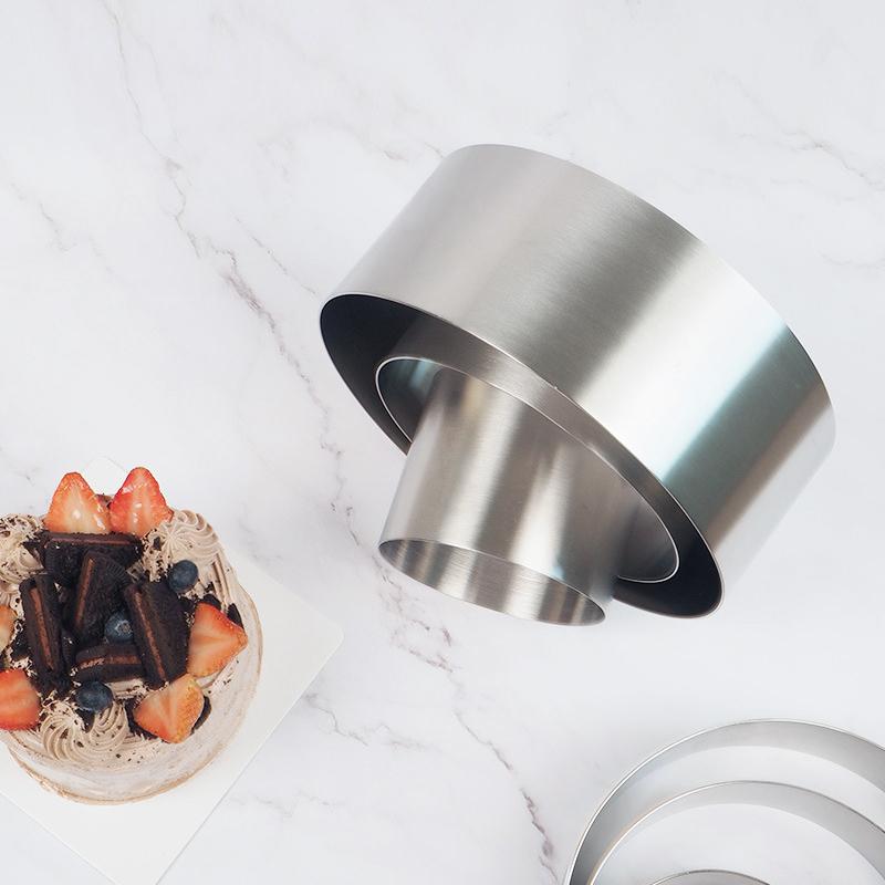 Cake Ring Mold Round Shape Stainless Steel Reusable DIY Baking Tool Mousse Circle Kitchen Gadget Pastry Accessories