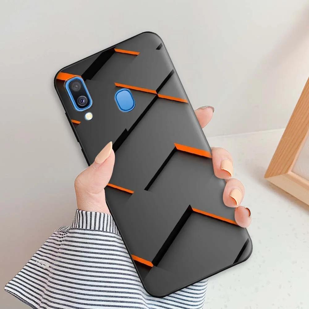 For Samsung A40 Case Ceometric Cool Cover For Samsung Galaxy A40 Soft TPU Silicone Phone Case For Samsung A40 a40 A 40 5.9 inch