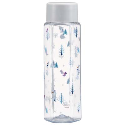 Bouteille d'eau hexagonale en plastique Skater Facile à saisir, 250 ml, Design Blow-Drop, pour Adultes et Enfants, Boisson Directe, Transparente, Design Olaf de La Reine des Neiges Disney,