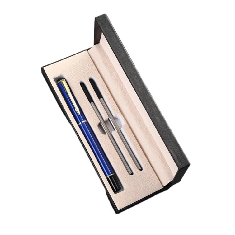 

Professional Twist Action Signature Pen with 2 Refills Metal Ballpoint Pen 0.5mm Stainless Steel Tip For Office School