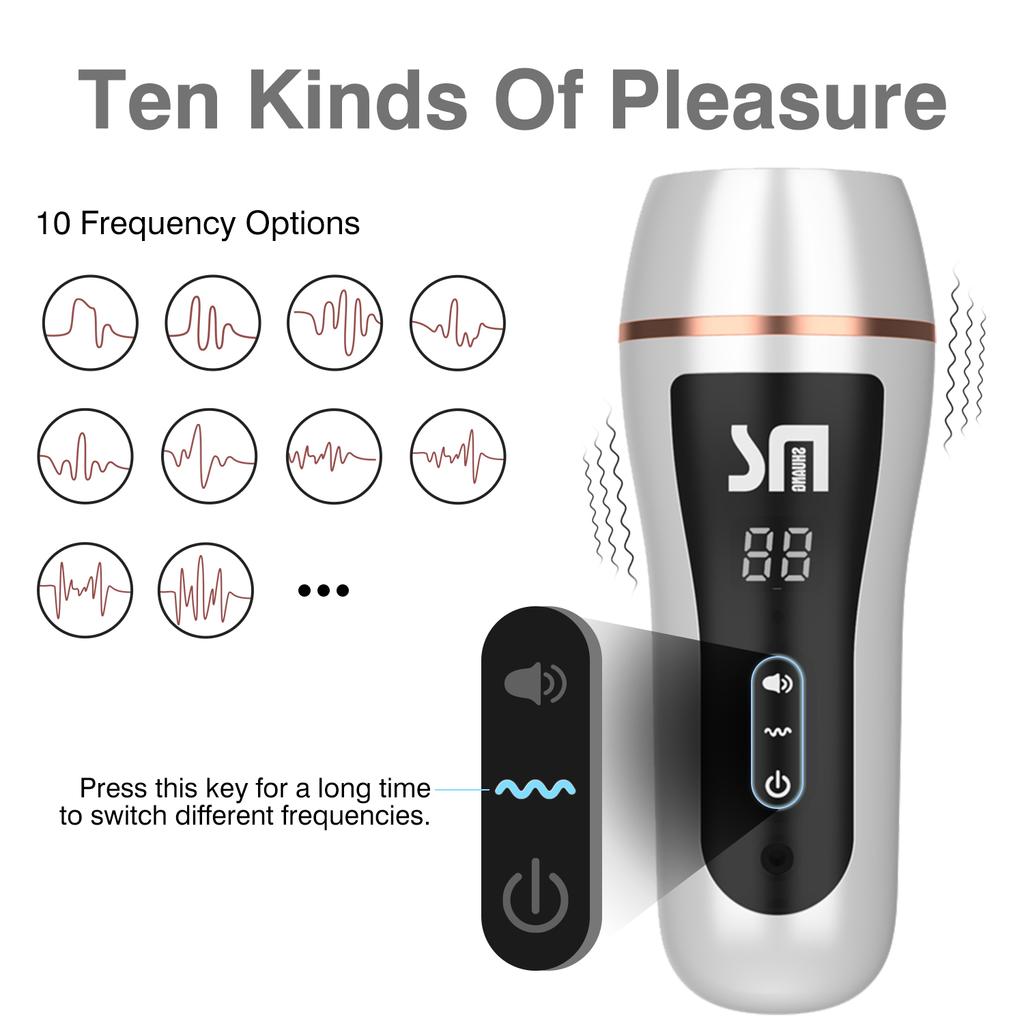 Male Masturbator Vibrator Automatic Masturbation Cup Blowjob Pussy Masturbation Device Male Adult Sex Toy 10 Speed Sex Machine
